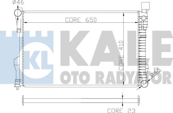 KALE OTO RADYATÖR 360600 - Radiator, engine cooling car-mod.net