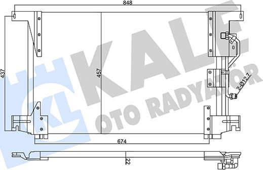 KALE OTO RADYATÖR 360155 - Condenser, air conditioning car-mod.net