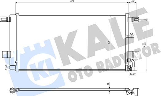 KALE OTO RADYATÖR 361250 - Condenser, air conditioning car-mod.net