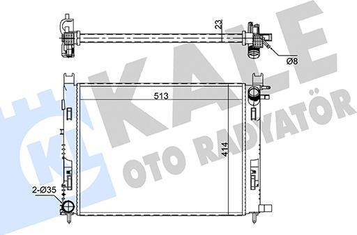 KALE OTO RADYATÖR 363120 - Radiator, engine cooling car-mod.net