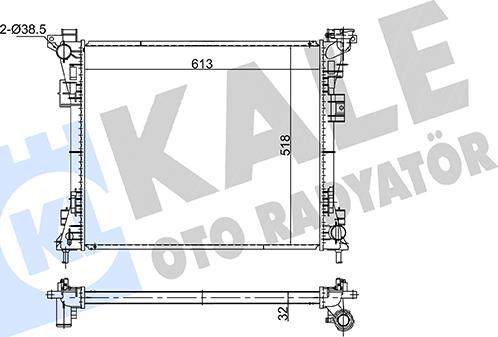 KALE OTO RADYATÖR 362925 - Radiator, engine cooling car-mod.net