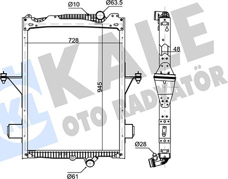 KALE OTO RADYATÖR 362685 - Radiator, engine cooling car-mod.net