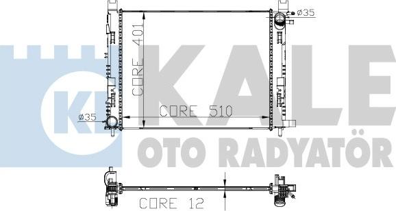 KALE OTO RADYATÖR 305900 - Radiator, engine cooling car-mod.net