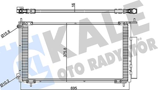 KALE OTO RADYATÖR 380400 - Condenser, air conditioning car-mod.net