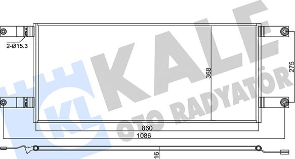 KALE OTO RADYATÖR 382550 - Condenser, air conditioning car-mod.net
