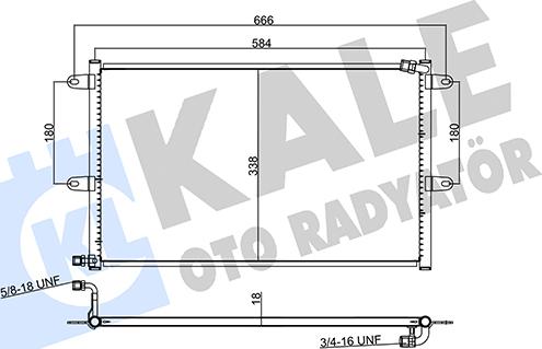 KALE OTO RADYATÖR 382505 - Condenser, air conditioning car-mod.net