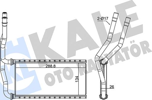 KALE OTO RADYATÖR 370645 - Heat Exchanger, interior heating car-mod.net