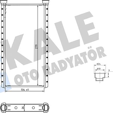 KALE OTO RADYATÖR 370680 - Heat Exchanger, interior heating car-mod.net
