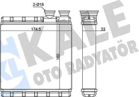 KALE OTO RADYATÖR 370630 - Heat Exchanger, interior heating car-mod.net