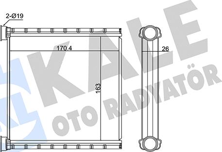 KALE OTO RADYATÖR 370625 - Heat Exchanger, interior heating car-mod.net