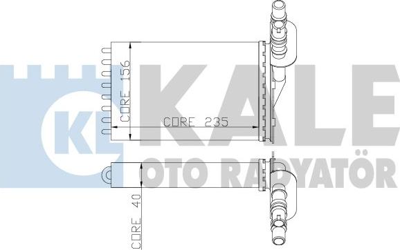 KALE OTO RADYATÖR 252100 - Heat Exchanger, interior heating car-mod.net