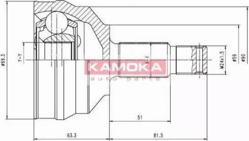 Kamoka 6698 - CV Joint Kit, drive shaft car-mod.net