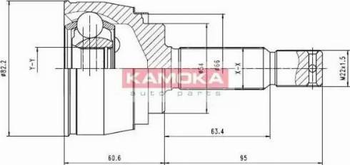 Kamoka 6620 - CV Joint Kit, drive shaft car-mod.net