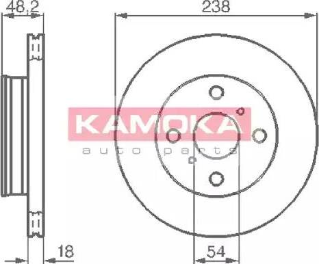 Kamoka 103826 - Brake Disc car-mod.net