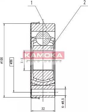Kamoka 8094 - CV Joint Kit, drive shaft car-mod.net