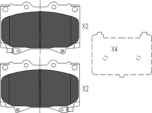 Kavo Parts KBP-9049 - Brake Pad Set, disc brake car-mod.net