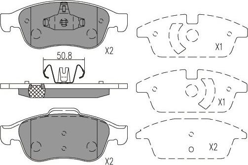 Kavo Parts KBP-6621 - Brake Pad Set, disc brake car-mod.net