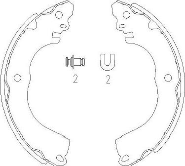 Kavo Parts KBS-7416 - Drum Brake Shoe Set car-mod.net