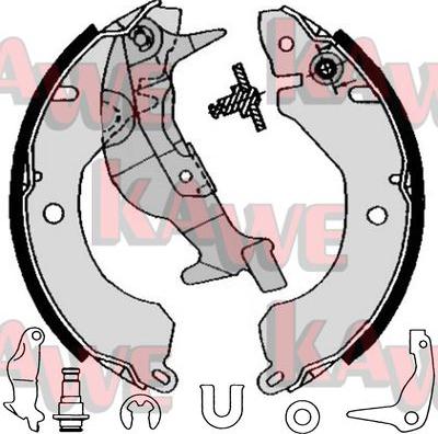 Kawe 05221 - Drum Brake Shoe Set car-mod.net
