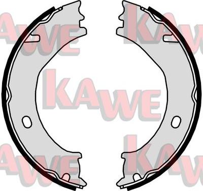 Kawe 01021 - Brake Shoe Set, parking brake car-mod.net
