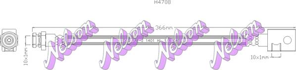 Kawe H4708 - Brake Hose car-mod.net