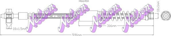 Kawe H6641Q - Brake Hose car-mod.net