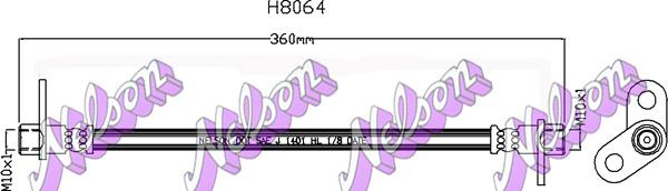 Kawe H8064 - Brake Hose car-mod.net