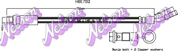 Kawe H8170Q - Brake Hose car-mod.net