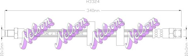 Kawe H3324 - Brake Hose car-mod.net