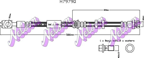 Kawe H7979Q - Brake Hose car-mod.net