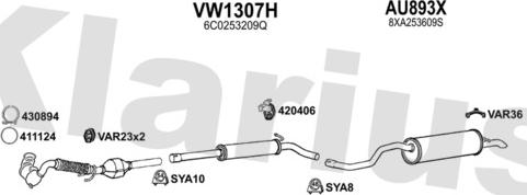 Klarius 940951U - Exhaust System car-mod.net