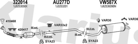 Klarius 940566U - Exhaust System car-mod.net