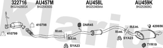 Klarius 940761U - Exhaust System car-mod.net