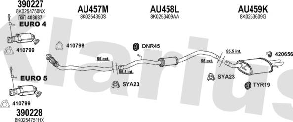 Klarius 940762U - Exhaust System car-mod.net