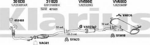 Klarius 930925U - Exhaust System car-mod.net