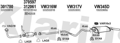 Klarius 930442U - Exhaust System car-mod.net