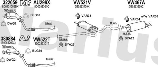 Klarius 930692U - Exhaust System car-mod.net