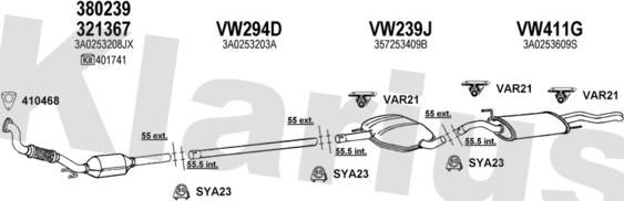 Klarius 930615U - Exhaust System car-mod.net