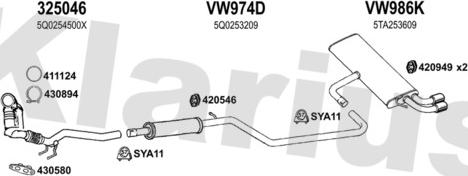 Klarius 931920U - Exhaust System car-mod.net