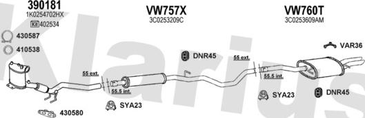 Klarius 931460U - Exhaust System car-mod.net