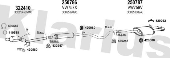 Klarius 931463E - Exhaust System car-mod.net