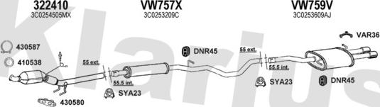Klarius 931463U - Exhaust System car-mod.net