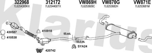 Klarius 931679U - Exhaust System car-mod.net