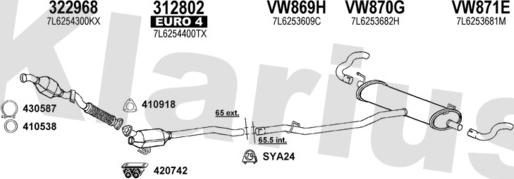 Klarius 931883U - Exhaust System car-mod.net