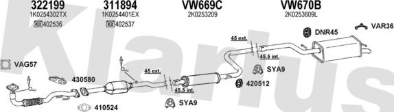 Klarius 931330U - Exhaust System car-mod.net
