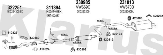 Klarius 931329E - Exhaust System car-mod.net