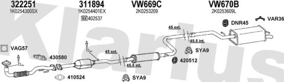 Klarius 931329U - Exhaust System car-mod.net