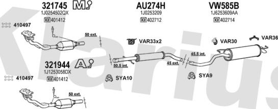 Klarius 931213U - Exhaust System car-mod.net