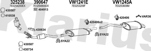 Klarius 932034U - Exhaust System car-mod.net