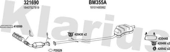 Klarius 620001U - Exhaust System car-mod.net
